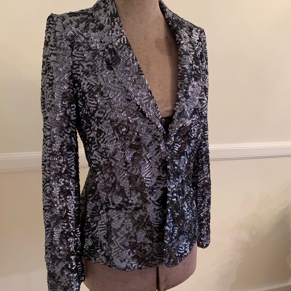NWT Boden silver sequin jacket Size 8